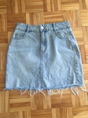 Garage light Blue Denim Mini Skirt
